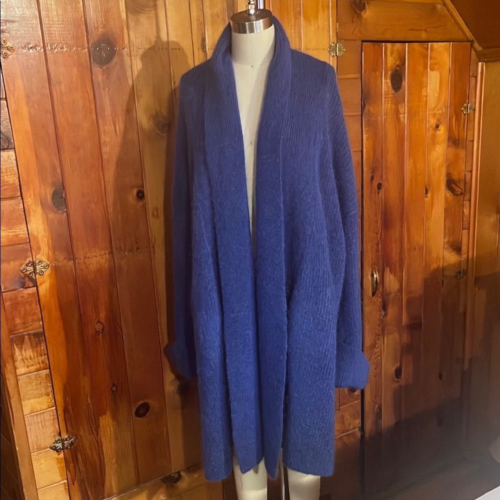 & Other Stories Cozy Blue Knit Cardigan